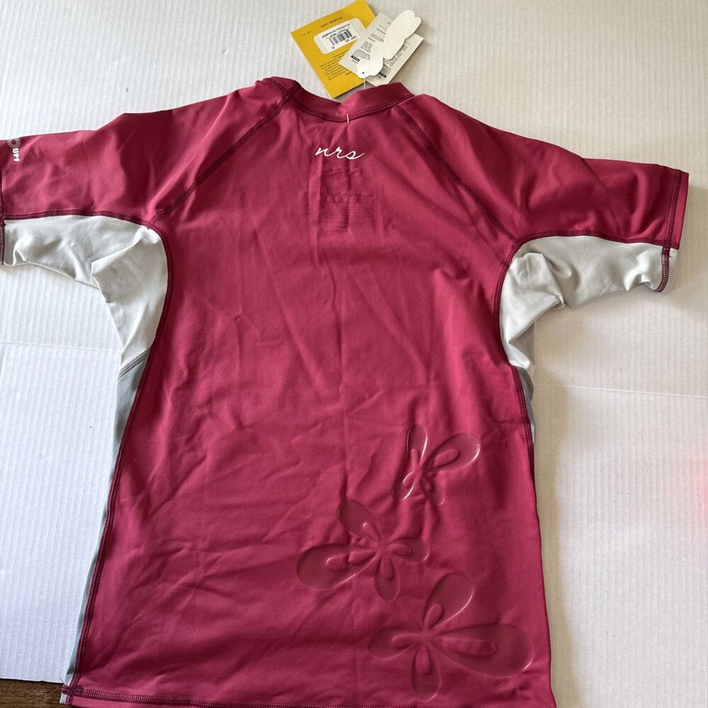 NEW NRS Hydroskin 0.5 Shirt Rashguard Women's Pink Short Sleeve Shirt Size Med - Picture 9 of 11